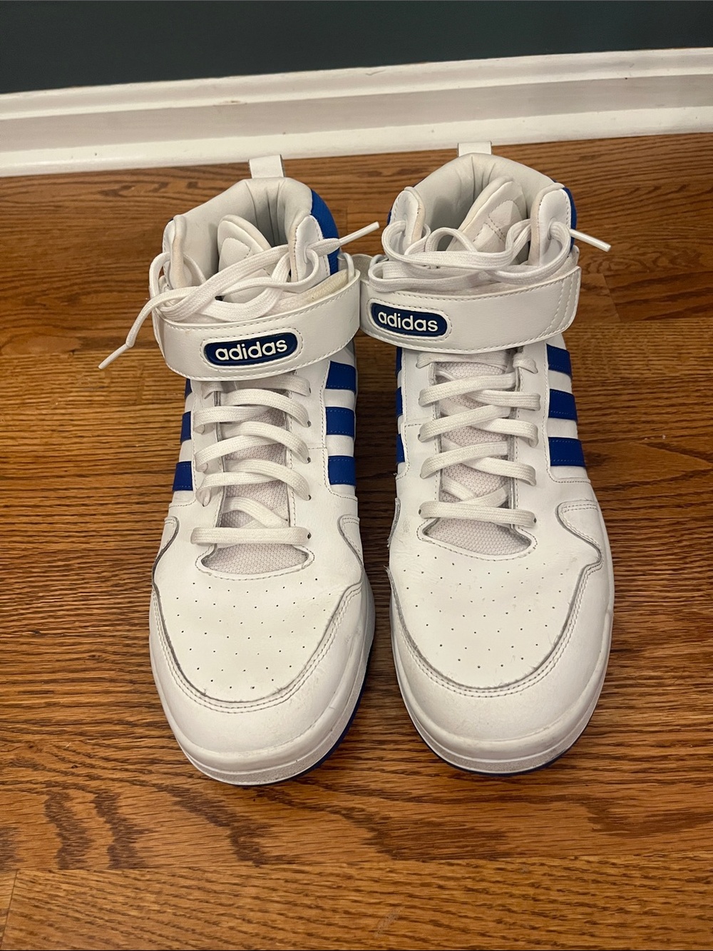 Adidas Postmove Mid White/Royal Blue Men 13 Sneakers